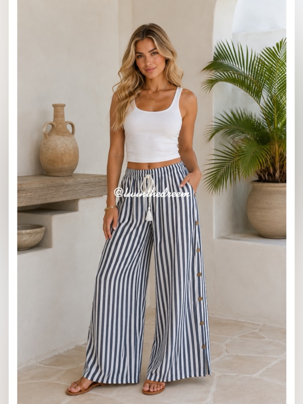Olivaceous Shake Your Bon Bon Stipe Pants SZ S $88